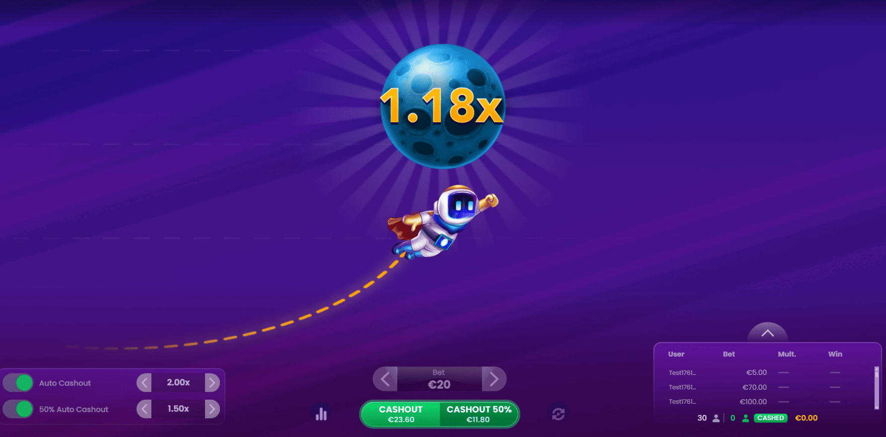 Spaceman Crash Game